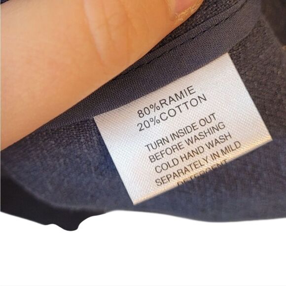 SABO Women's Blue Elixir Tie Strap Ramie Top Size US 4 NWT - Picture 8 of 8